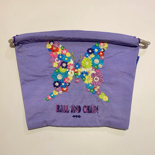 Ball＆Chain BUTTERFLY POUCH LAVENDER  LARGE【B】